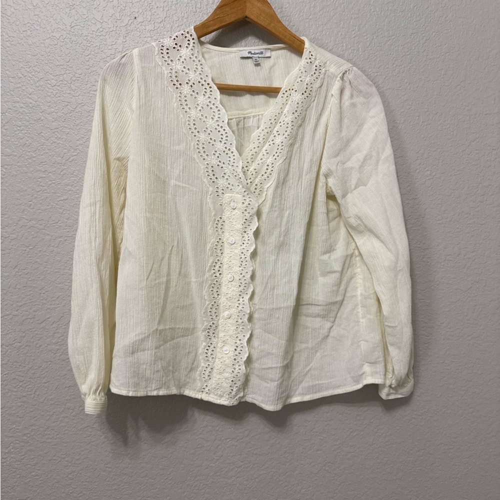 Madewell Eyelet-Trim Top
